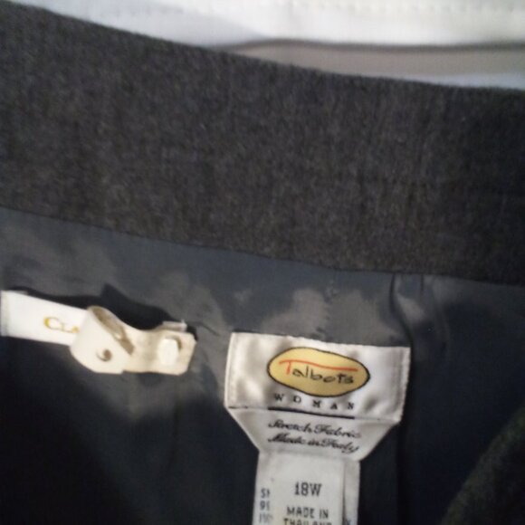 Talbots Pants Women 18W Wool Classic Fit Gray - Picture 11 of 15